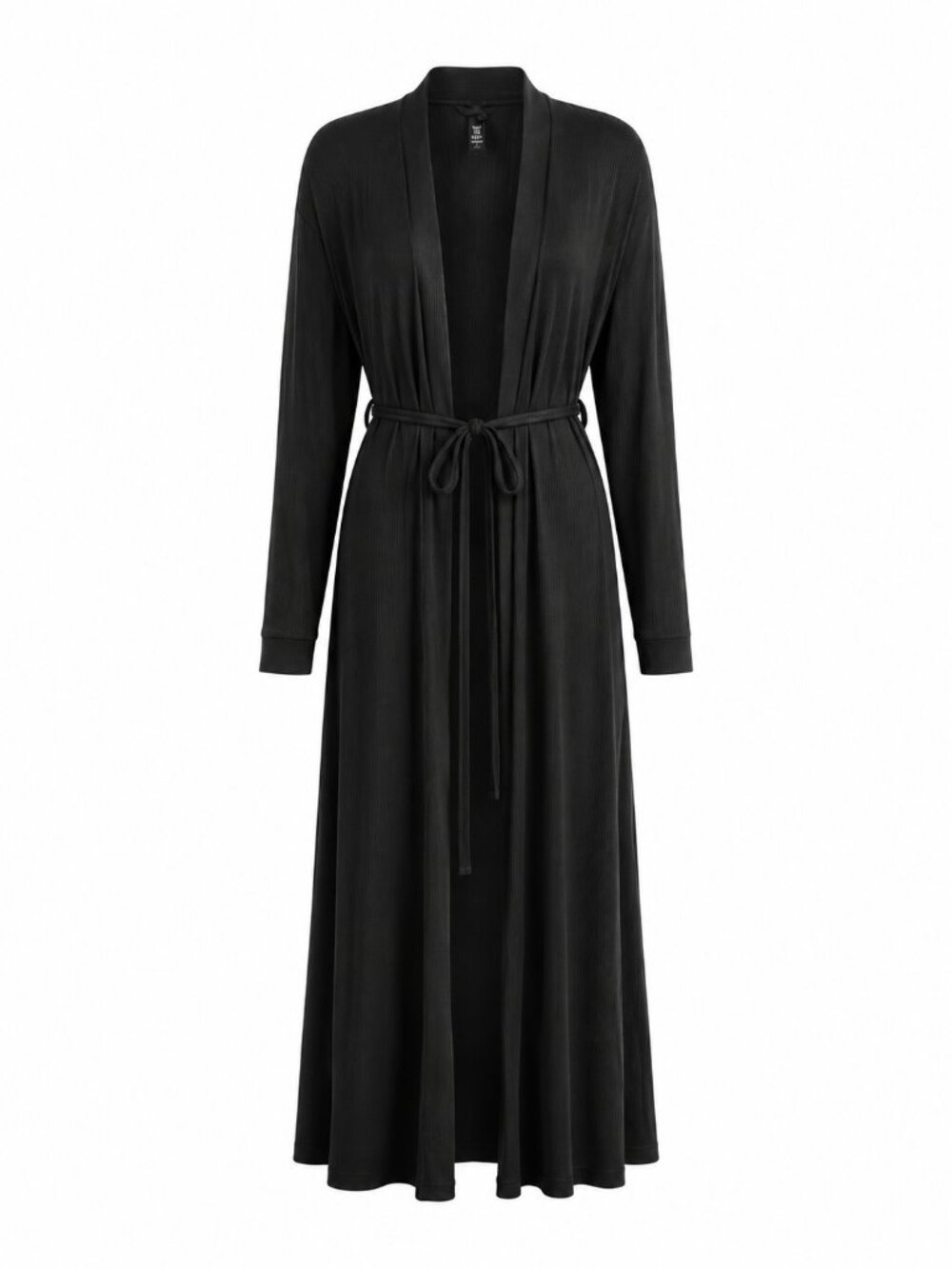 SKIMS Soft Lounge Long Robe - Onyx Black - Size M
